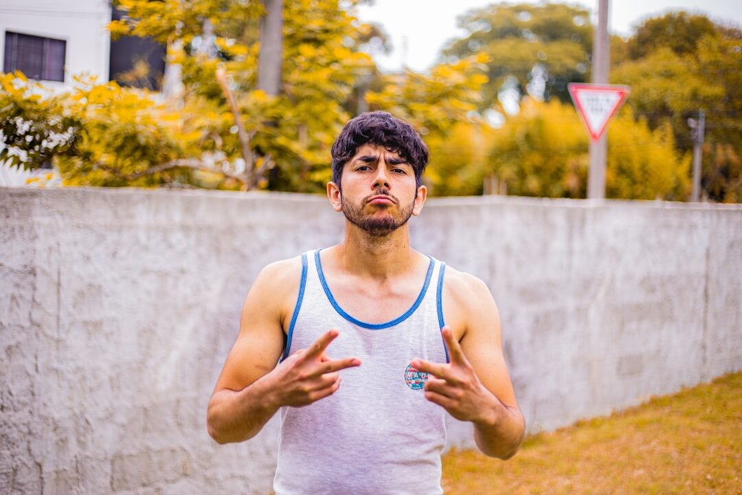shocked athlete portrait
